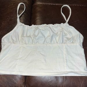 White cropped tank top